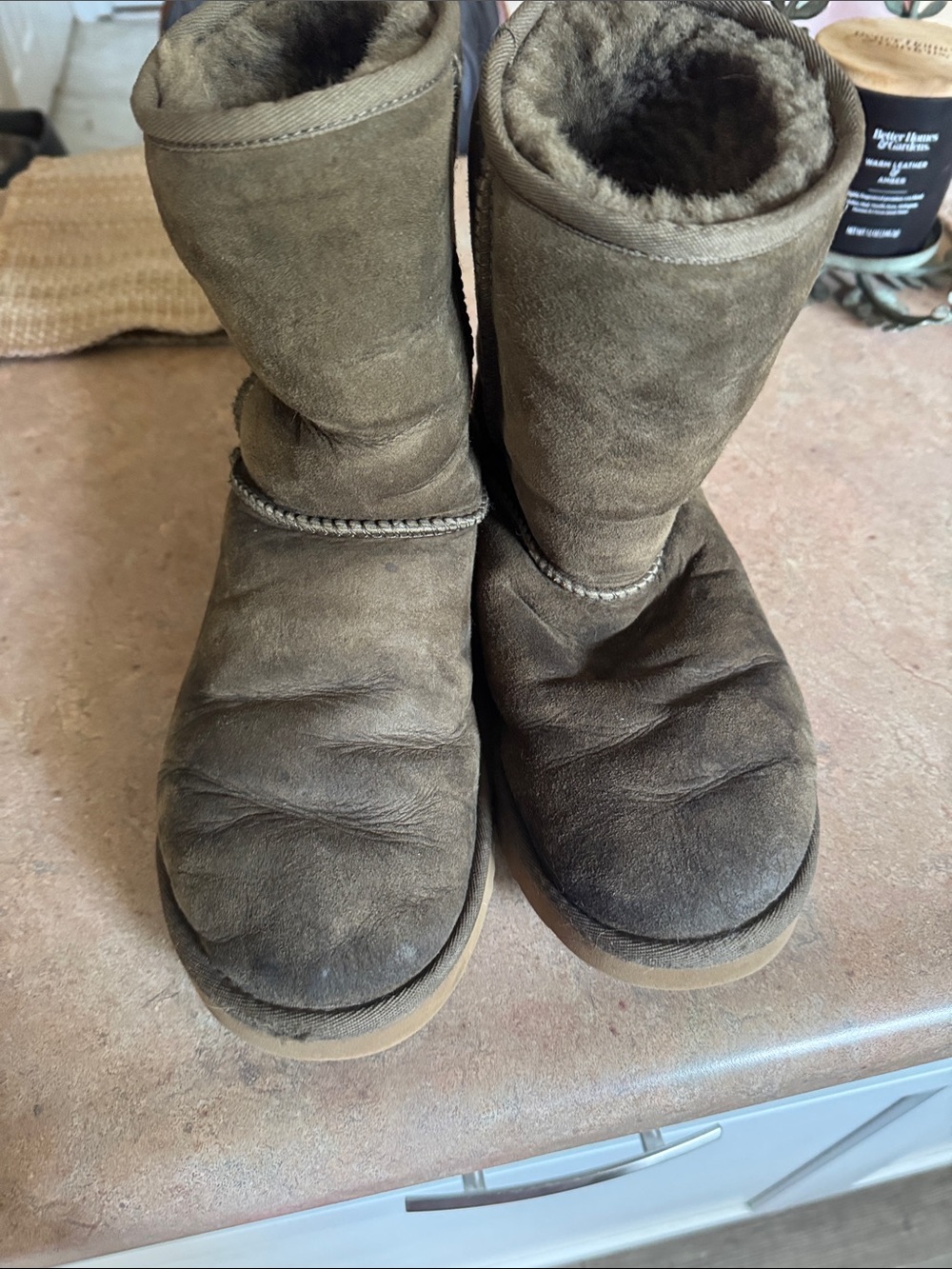 UGG Women’s Cozy Mid-Calf Faux-Shearling Boots in Brown